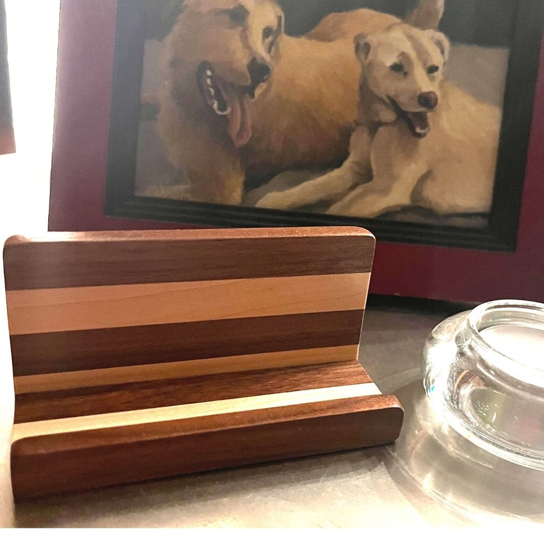 Handmade Wooden Card/Phone Holder